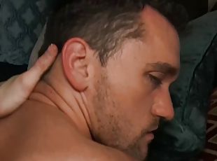 Handsome POV stud jizzed on bareback and jizzed after blowjob