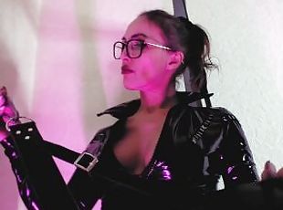 Femdom Dominatrix Eva Latex Glasses Milf Fetish BDSM Solo Kink Godd...