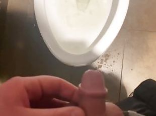 Chubby College Micro Penis Pissing in Public Restroom SMALL DICK PI...