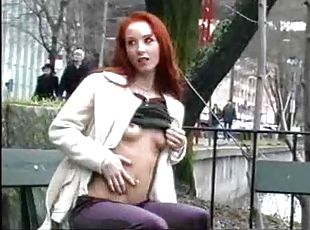 gros-nichons, public, interracial, hardcore, black, rousse, bas, petits-seins