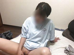 asiatique, masturbation, amateur, babes, japonais, doigtage, collège, solo