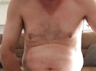 papa, masturbation, mature, ejaculation-sur-le-corps, énorme-bite, gay, branlette, secousses, solo, pappounet