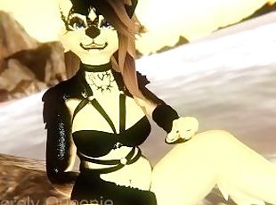 Lewd Beach Date with A Wolfgirl Furry ASMR Roleplay VRChat Ear kiss...