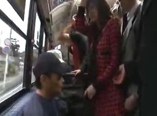 Yuma Asami Gets Her Natural Tits Played With IN A Public Transporta...