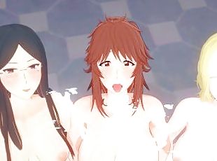 isot-tissit, lasit, juhlat, suihinotto, milf, pilluuntulo, nelisin, anime, hentai, 3d