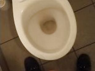 The Plumber Pisses with his Beautiful Dick in the Toilet which he S...