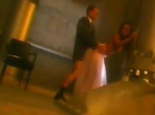 Hot fucking video of bride and groom somewhere in the dark basement