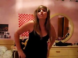 Emo girl films herself topless and talks some shit