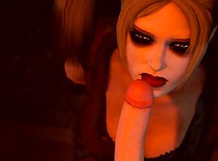 Harley Quinn enjoying deep pussy drilling missionary style after the blowjob