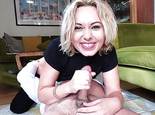 doggy-style, masturbácia, amatérske, fajka, striekanie-semena, milfka, robenie-rukou, pov, semeno, blondýna