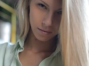 masturbieren, russin, babe, junge, massage, blondine, herrlich, neckend