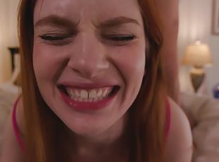 Too Big For Teens - 18yo redhead Maya Kendrick dicked from behind i...