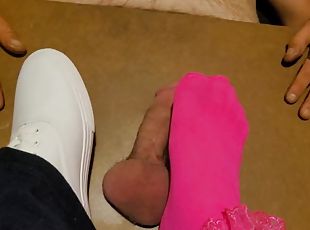 amaterski, žestoko, stopala-feet, crvenokose, fetiš, beli, najlon, kurac