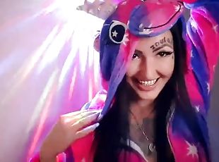 Dominatrix Nika in unicorn pajamas will tell and show you on her ho...