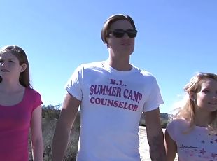 Cali is on a hike with camp counselor Bradley when they walk up on ...