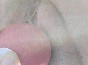 gros-nichons, clito, masturbation, orgasme, en-plein-air, amateur, mature, granny, milf, jouet