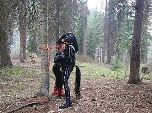 utendørs, offentlig, amatør, blowjob, handjob, bdsm, fetisj, latex, bondage, femdom