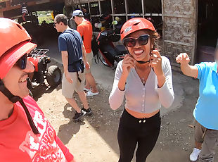 ATV buggy tour with his Thai girlfriend had them fucking at home af...