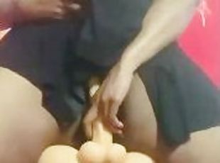 teta-grande, masturbação, amador, bbw, dildo, mamas, sozinho, provocando