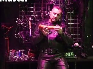 Leather Master instructs you to use dildo in your mouth and ass ora...