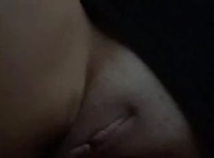 Playing with my Pussy at Work, Hot masturbating, Lips and Clit rubb...