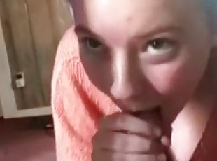 Hot amateur pov blowjob and swallow