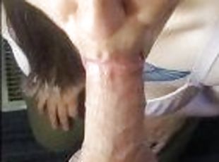 énorme, amateur, fellation, ejaculation-sur-le-corps, énorme-bite, milf, branlette, fellation-profonde, sur-le-visage, brunette