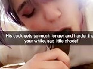 Cheating Alt Slut Craves Long Black Cock and Gives Sloppy Head Whil...