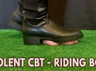 Riding Boots Hard Cock Trample, Stomp, Heels Crush, Bootjob with Ta...