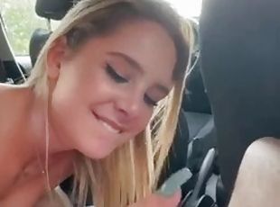 Blowjob in the car with a petite blonde teen. Found her on hookmet....