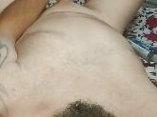 papa, masturbation, amateur, ejaculation-sur-le-corps, branlette, solo, rasé, bite