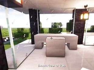 Modern mansion with pool / Minecraft Tutorial