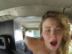 Nadia Obrien gets eaten out and fucked in the backseat of a car