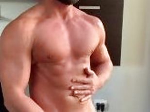 énorme, masturbation, amateur, ejaculation-sur-le-corps, énorme-bite, gay, secousses, solo, musclé, bite