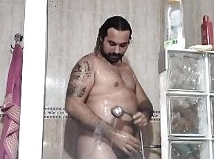 baignade, masturbation, amateur, énorme-bite, gay, branlette, joufflue, européenne, euro, douche