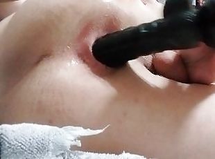 cul, poilue, masturbation, amateur, anal, ejaculation-interne, black, gode, brunette