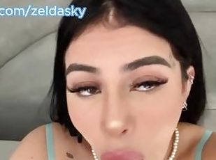 POV: HOT LATINA GIVES YOU THE BEST BLOWJOB OF YOUR LIFE WHILE HER B...