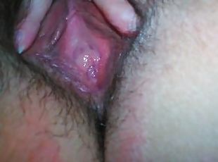 i like to get my hairy wet pussy eaten while I lay on my back vagin...