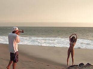 recopilación, playa, erótico, posando