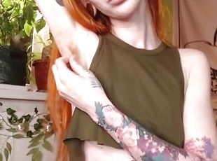 ?????private with alt-girl. split tongue and hairy redhead armpits?...