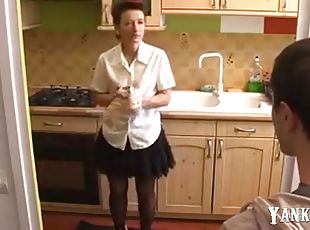 Mature blows dick of her sons friend
