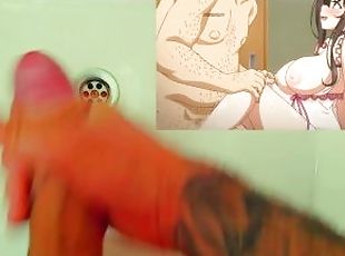 My friend's mother lent me her bathroom to watch hentai