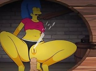 ESPIANDO A MARGE SIMPSON MIENTRAS SALTA EN UNA POLLA DE PLASTICO - ...