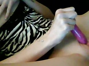 TwistedKitten fuck her shaved pussy with a nice dildo