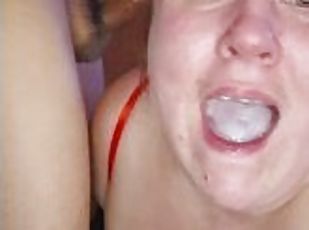 mamelons, orgasme, fellation, salope, bas, ejaculation, pute, lingerie, dure