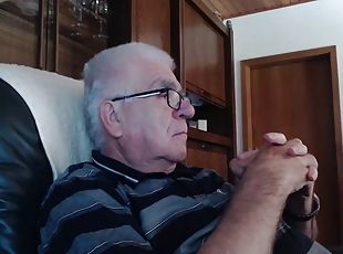 ayah, amatir, homo, pijat, webcam, kakek