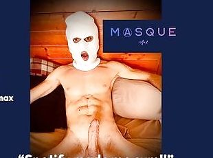 masturbation, orgasme, anal, ejaculation-sur-le-corps, énorme-bite, jouet, ejaculation, solo, bite, masque