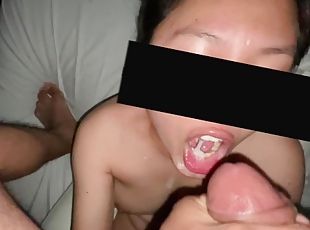 asiatique, gros-nichons, chatte-pussy, amateur, fellation, ejaculation-sur-le-corps, maison, ejaculation, chevauchement, seins