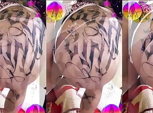 amatör, latinska, creampie, gift, rumpa-butt, tatuering