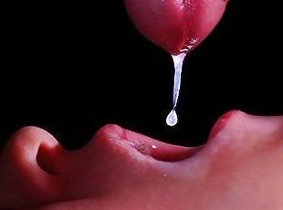CLOSE UP: BEST Milking Mouth for your DICK! Sucking Cock ASMR, Tong...